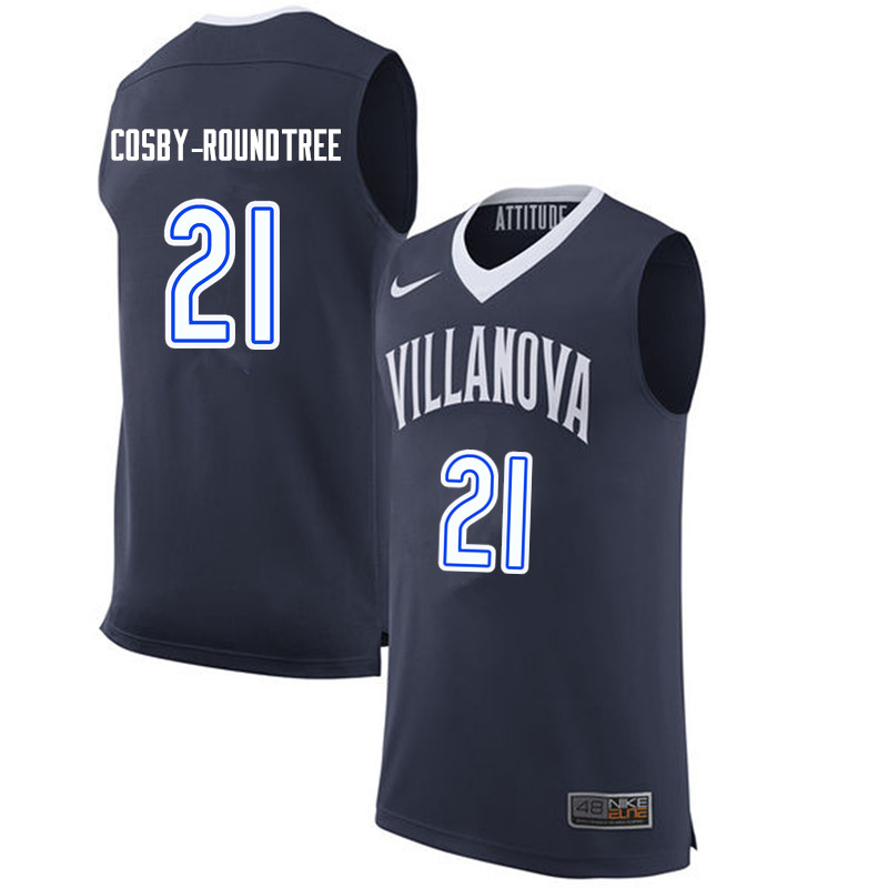 Men #21 Dhamir Cosby-Roundtree Villanova Wildcats College Basketball Jerseys Sale-Blue - Click Image to Close